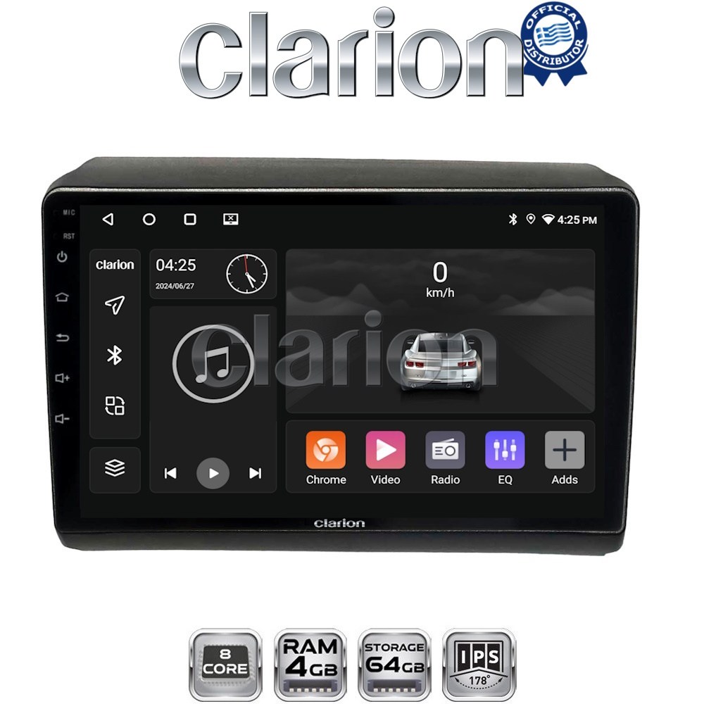 CLARION GL52194 Οθόνη OEM Multimedia Αυτοκινήτου για Fiat Ducato - Citroen Jumper - Peugeot Partner 2012> (CarPlay/AndroidAuto/BT/GPS/WIFI/GPRS)