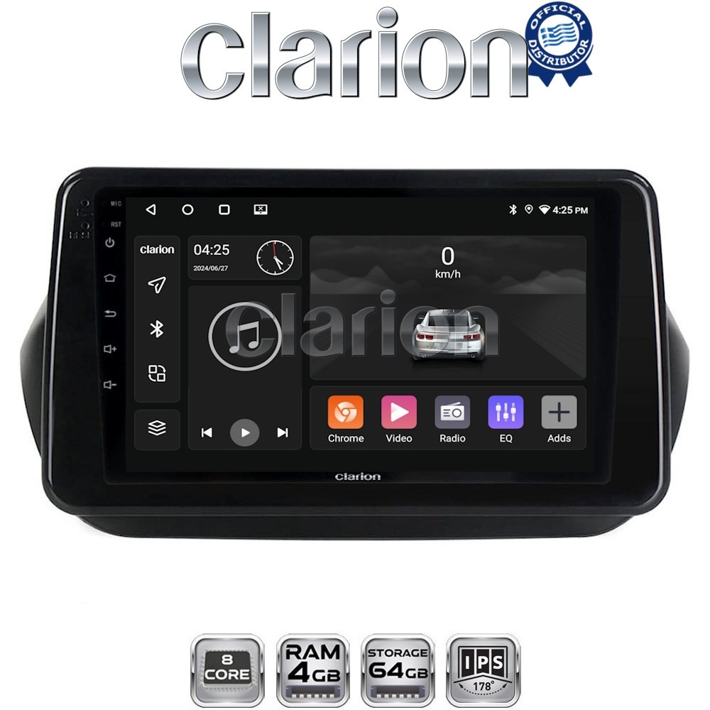 CLARION GL52195 Οθόνη OEM Multimedia Αυτοκινήτου για Fiorino, Citroen, Nemo, Bipper (CarPlay/AndroidAuto/BT/GPS/WIFI/GPRS)