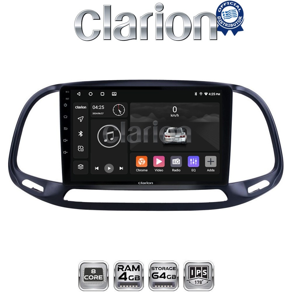 CLARION GL52197 Οθόνη OEM Multimedia Αυτοκινήτου για Fiat Doblo - Combo 2015 > 2018 (CarPlay/AndroidAuto/BT/GPS/WIFI/GPRS)