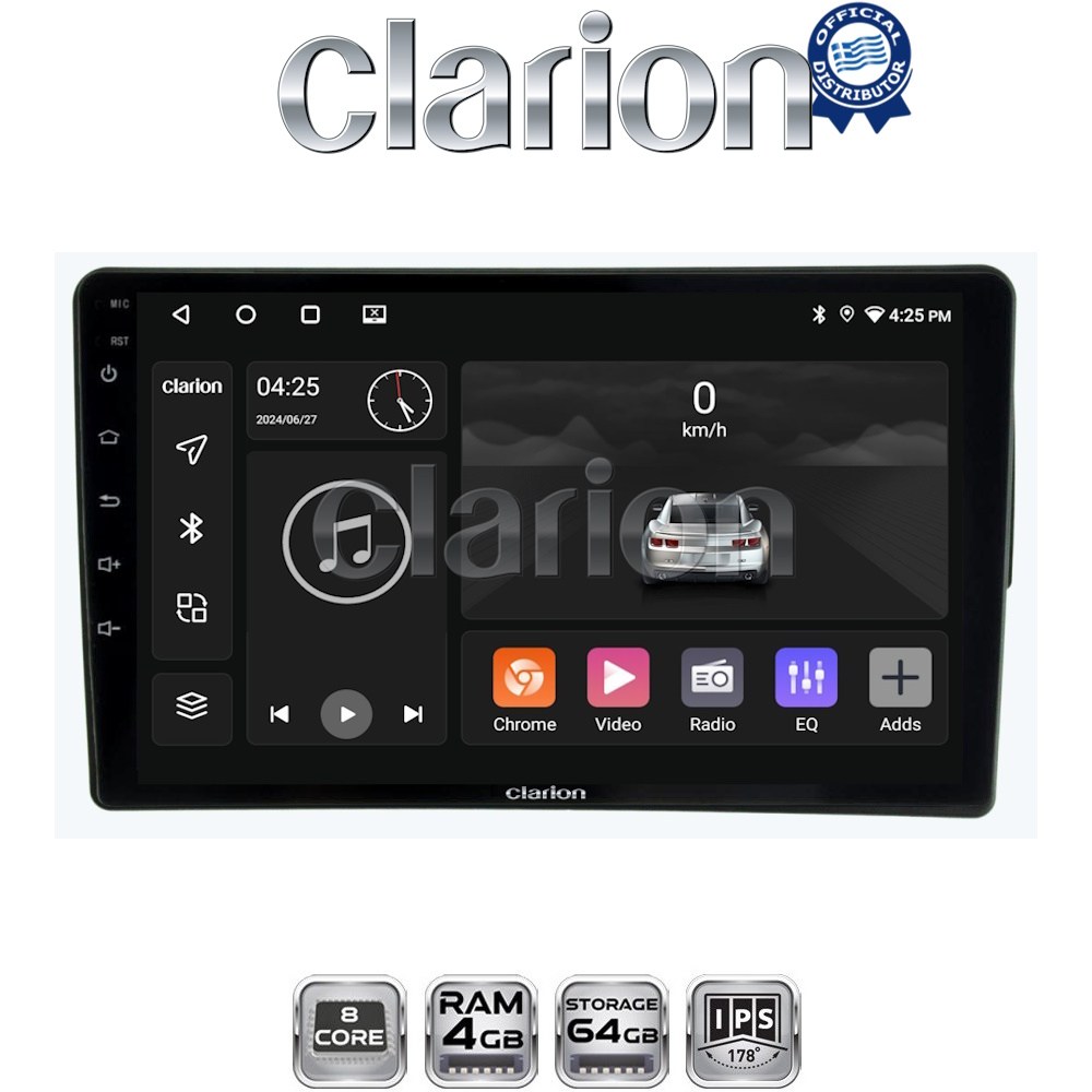 CLARION GL52198 Οθόνη OEM Multimedia Αυτοκινήτου για Fiat 500 2017 > (CarPlay/AndroidAuto/BT/GPS/WIFI/GPRS)
