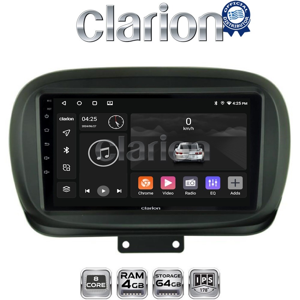 CLARION GL52199 Οθόνη OEM Multimedia Αυτοκινήτου για FIAT 500X 2014> (CarPlay/AndroidAuto/BT/GPS/WIFI/GPRS)