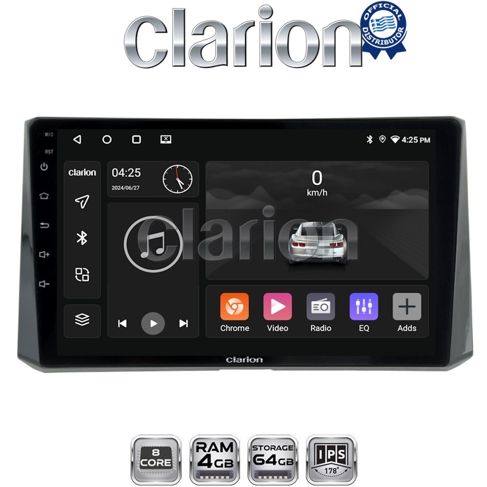 CLARION GL52204 Οθόνη OEM Multimedia Αυτοκινήτου για Toyota Corolla 2019> (CarPlay/AndroidAuto/BT/GPS/WIFI/GPRS)