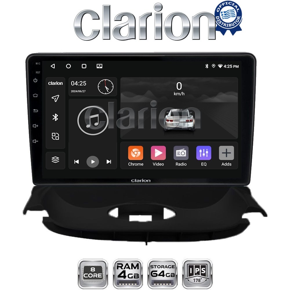 CLARION GL52206UP Οθόνη OEM Multimedia Αυτοκινήτου για Peugeot 206 2002 > 2006 (CarPlay/AndroidAuto/BT/GPS/WIFI/GPRS)