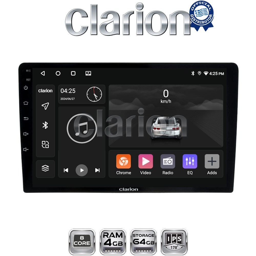 CLARION GL52208 Οθόνη OEM Multimedia Αυτοκινήτου για Toyota Auris 2013 > 2015 (CarPlay/AndroidAuto/BT/GPS/WIFI/GPRS)