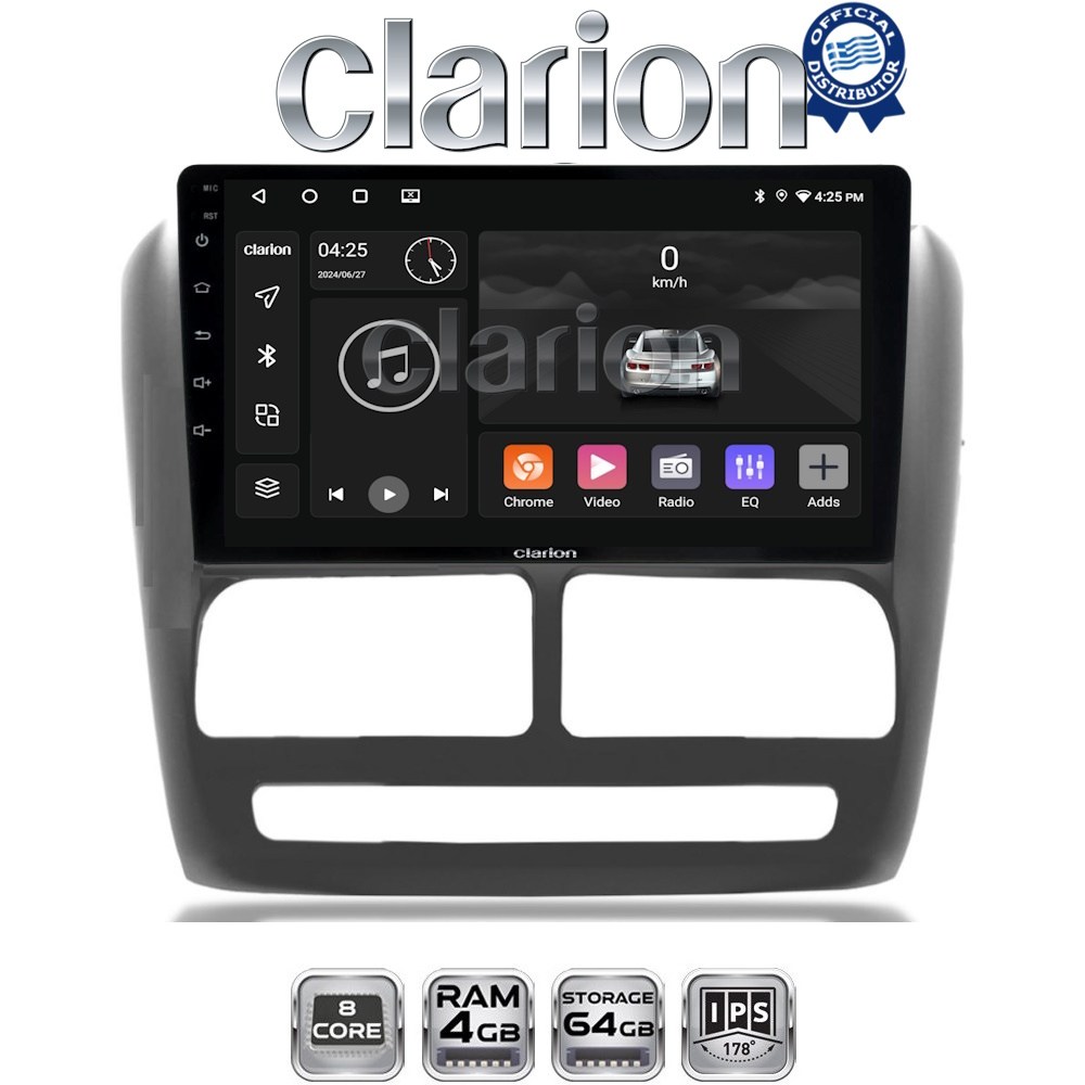 CLARION GL52211 Οθόνη OEM Multimedia Αυτοκινήτου για Fiat Doblo '10-'15 & Opel Combo'10-'15 (CarPlay/AndroidAuto/BT/GPS/WIFI/GPRS)