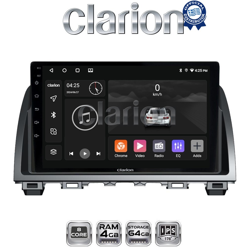 CLARION GL52212 Οθόνη OEM Multimedia Αυτοκινήτου για Mazda 6 2013 > 2017 (CarPlay/AndroidAuto/BT/GPS/WIFI/GPRS)
