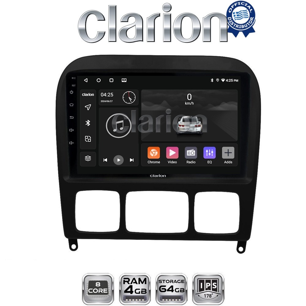 CLARION GL52220 Οθόνη OEM Multimedia Αυτοκινήτου για MERCEDES S (W220) 1998>2005  (CarPlay/AndroidAuto/BT/GPS/WIFI/GPRS)