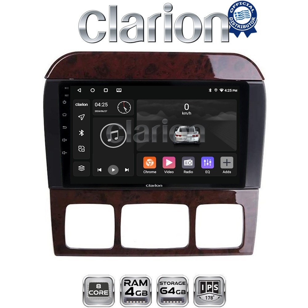 CLARION GL52220C Οθόνη OEM Multimedia Αυτοκινήτου για MERCEDES S W220 1998 > 2005 (CarPlay/AndroidAuto/BT/GPS/WIFI/GPRS)