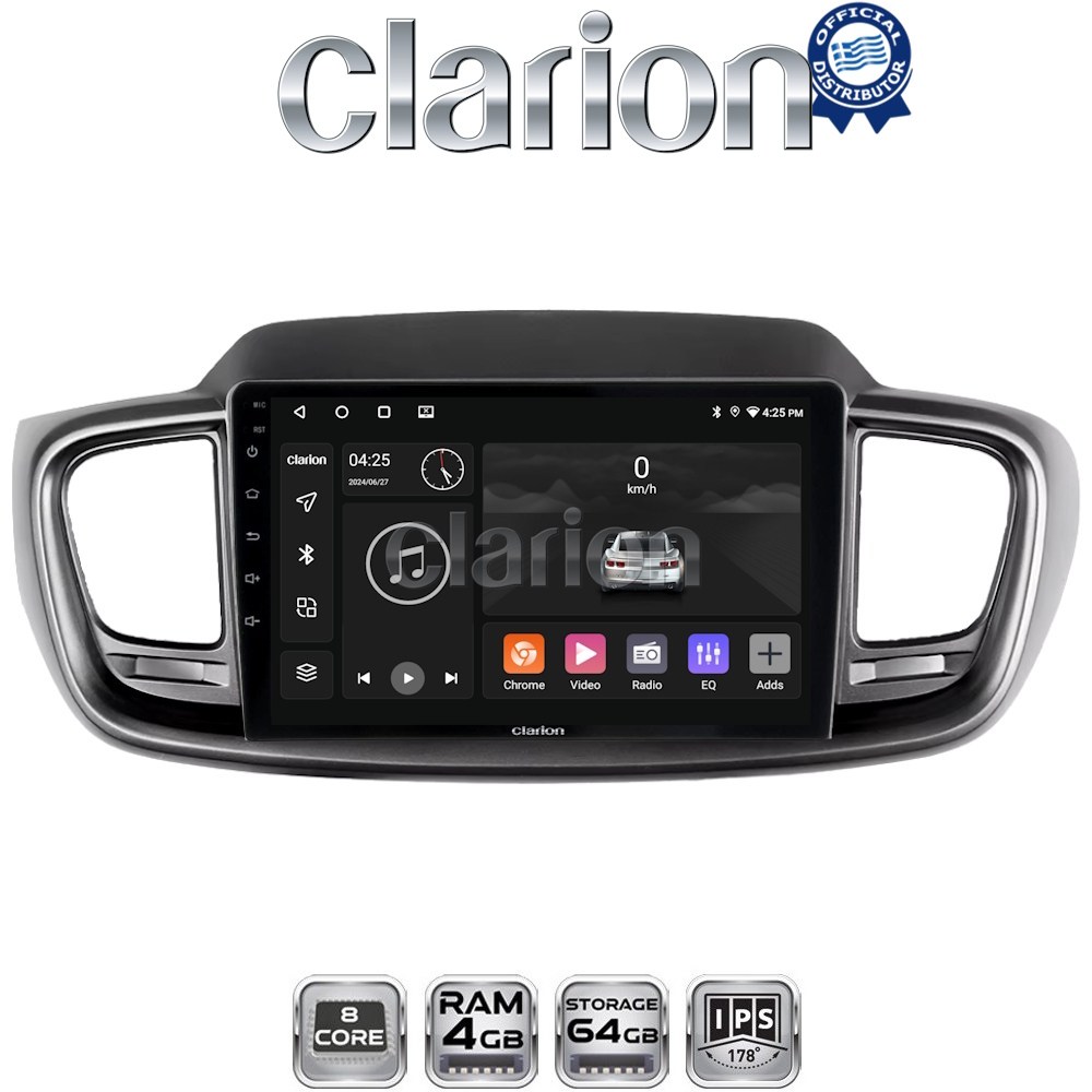 CLARION GL52224 Οθόνη OEM Multimedia Αυτοκινήτου για Kia Sorento 2013 > 2020 (CarPlay/AndroidAuto/BT/GPS/WIFI/GPRS)