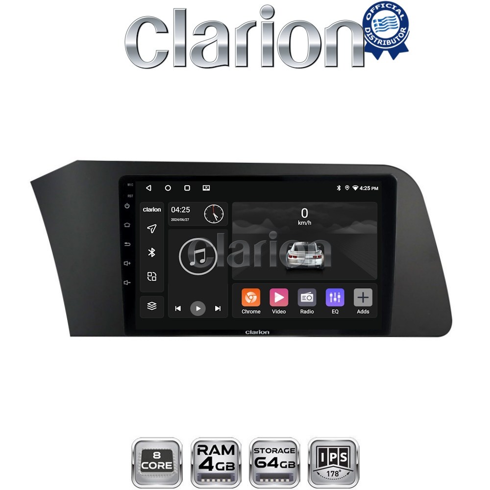 CLARION GL52227 Οθόνη OEM Multimedia Αυτοκινήτου για Hyundai Elantra 2021 > (CarPlay/AndroidAuto/BT/GPS/WIFI/GPRS)