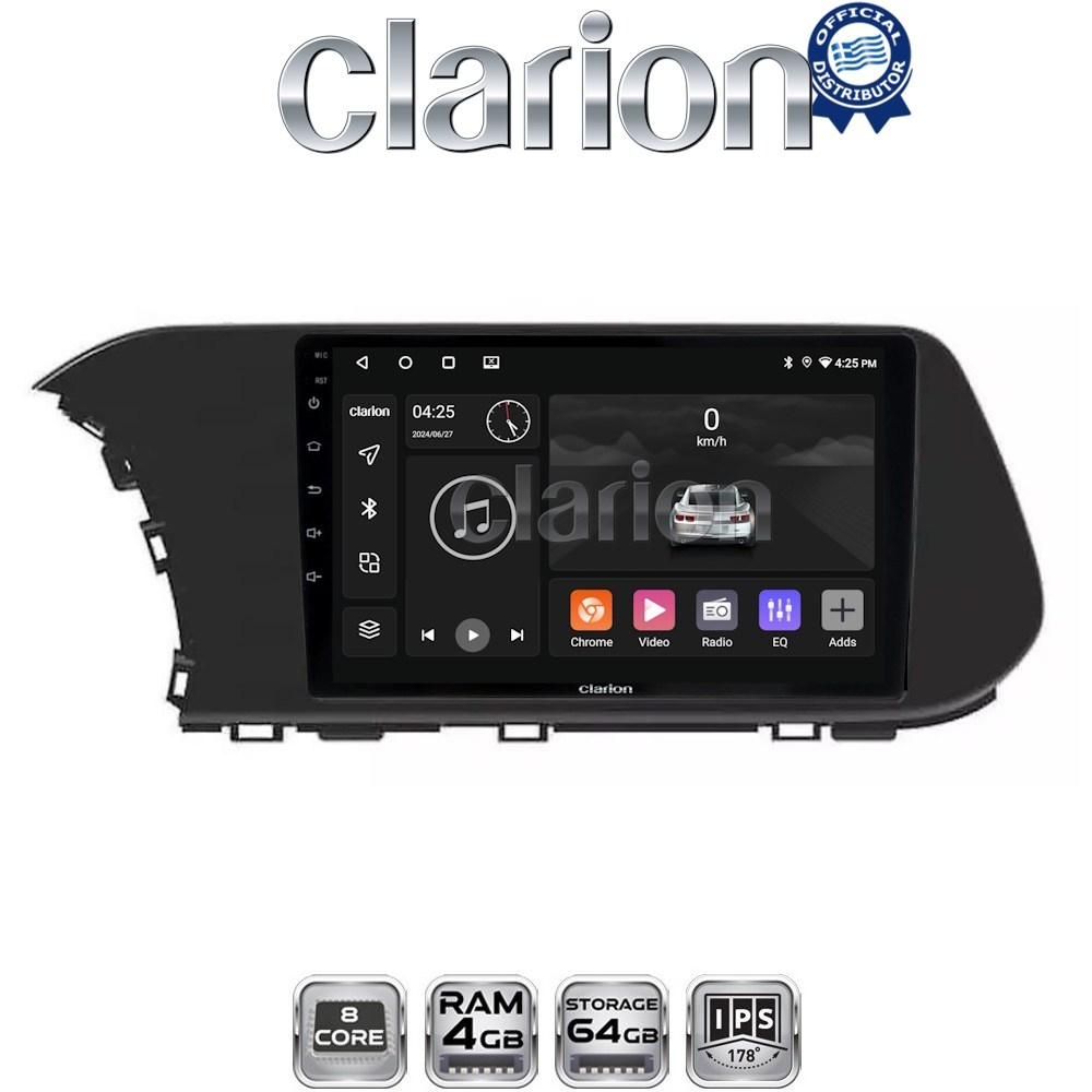 CLARION GL52229 Οθόνη OEM Multimedia Αυτοκινήτου για Hyundai i20 2021 > (CarPlay/AndroidAuto/BT/GPS/WIFI/GPRS)