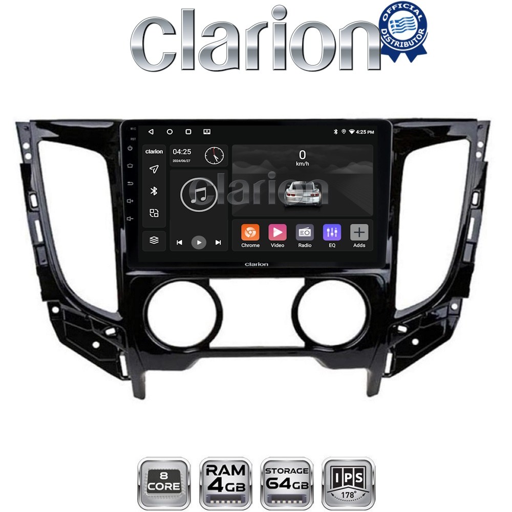 CLARION GL52230B Οθόνη OEM Multimedia Αυτοκινήτου για Mitsubishi L200 2014 >Μόνο για αυτοκίνητα με Κλιματισμό (CarPlay/AndroidAuto/BT/GPS/WIFI/GPRS)