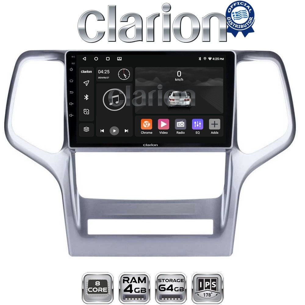 CLARION GL52234 Οθόνη OEM Multimedia Αυτοκινήτου για Jeep Gran Cherokee 2011 > 2013 (CarPlay/AndroidAuto/BT/GPS/WIFI/GPRS)