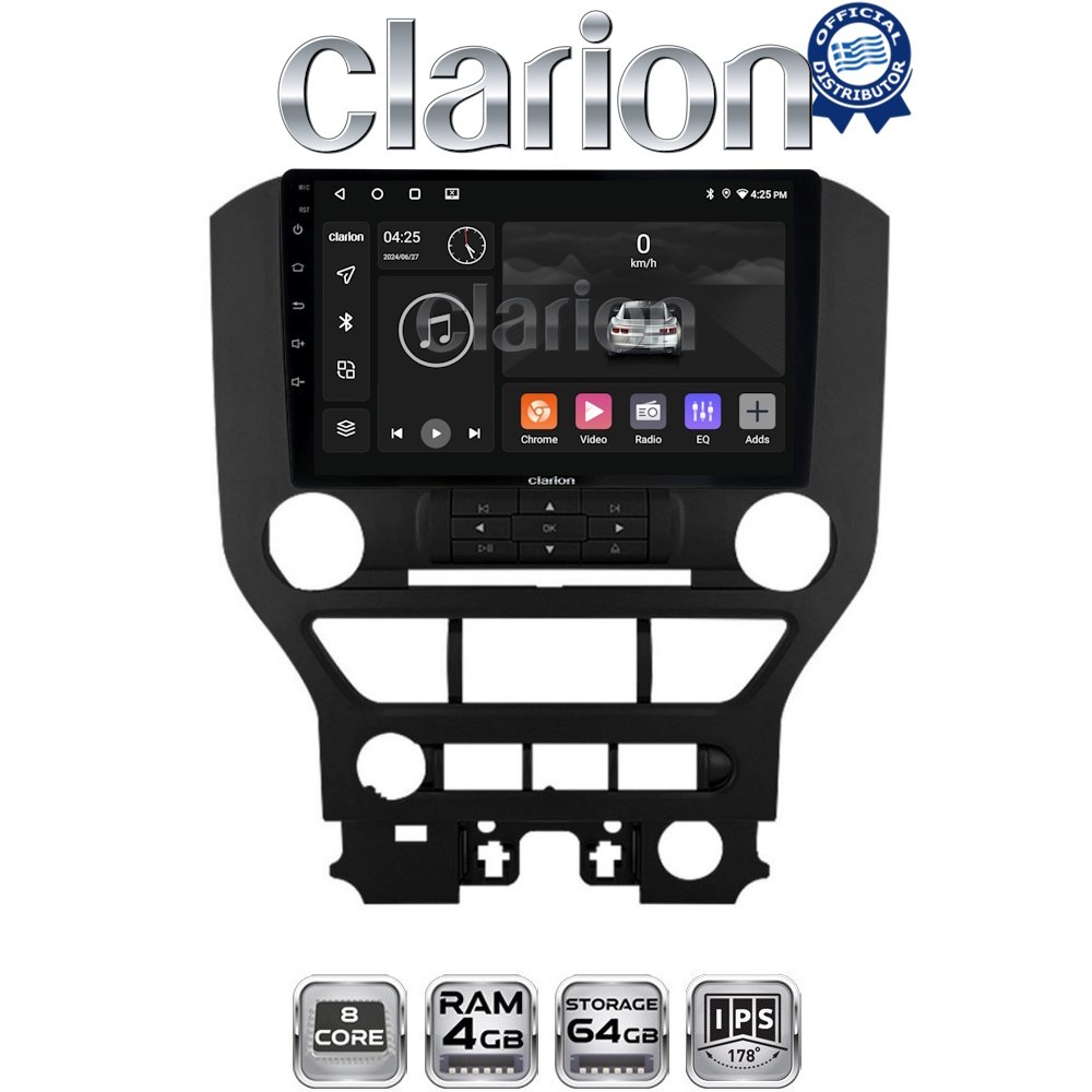 CLARION GL52240 Οθόνη OEM Multimedia Αυτοκινήτου για FORD MUSTANG  > 2015 (CarPlay/AndroidAuto/BT/GPS/WIFI/GPRS)