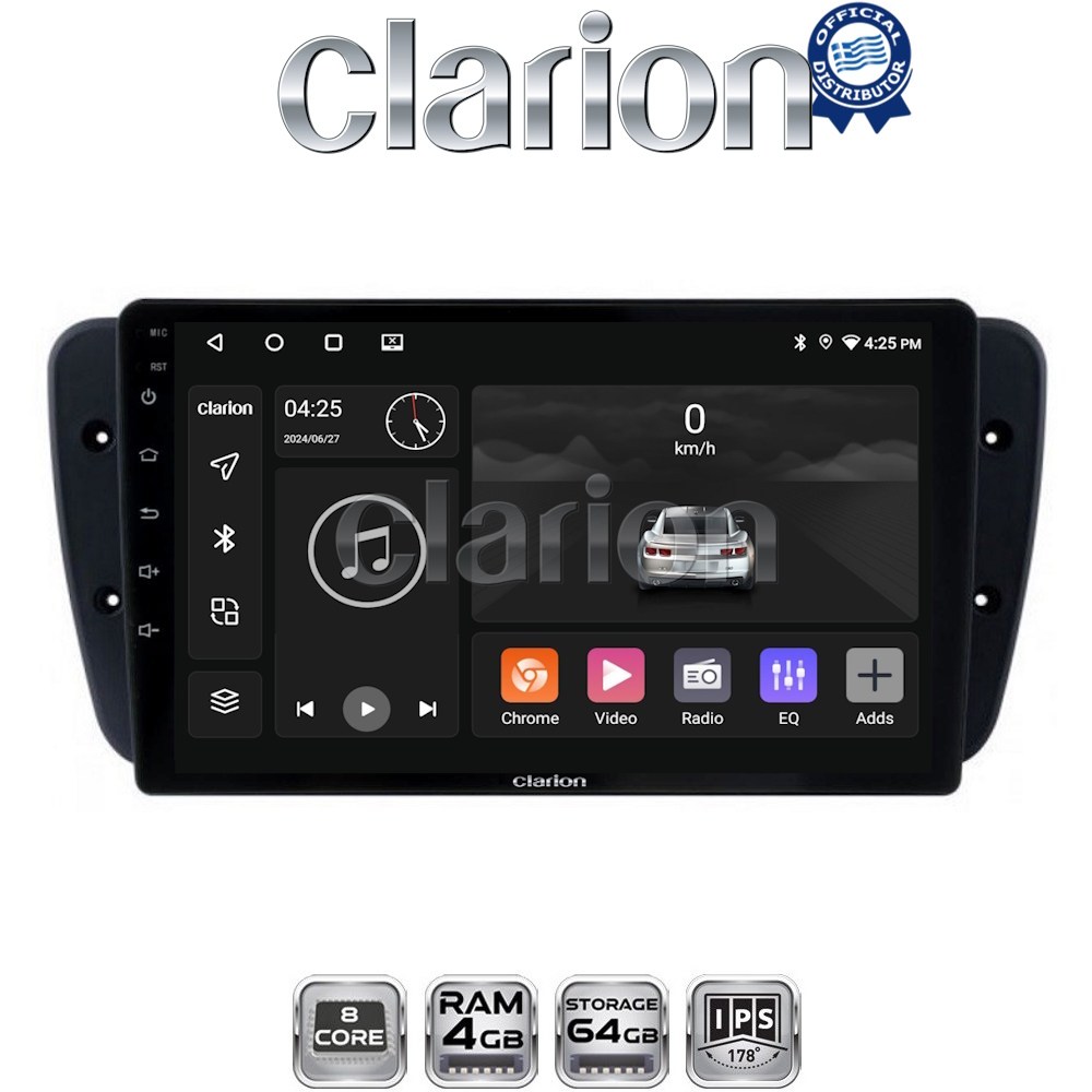 CLARION GL52246 Οθόνη OEM Multimedia Αυτοκινήτου για Seat Ibiza 2008 > 2015 (CarPlay/AndroidAuto/BT/GPS/WIFI/GPRS)