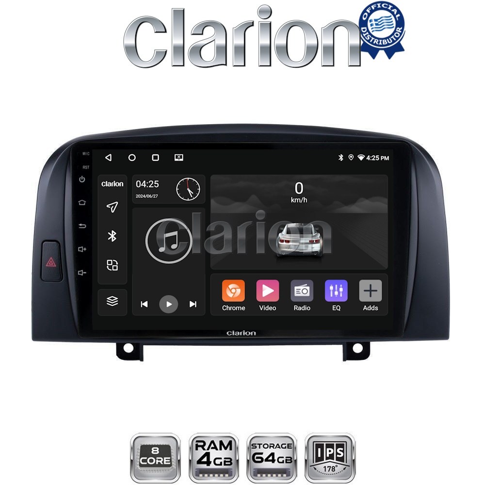 CLARION GL52247 Οθόνη OEM Multimedia Αυτοκινήτου για Hyundai Sonata 2006 > 2009 (CarPlay/AndroidAuto/BT/GPS/WIFI/GPRS)