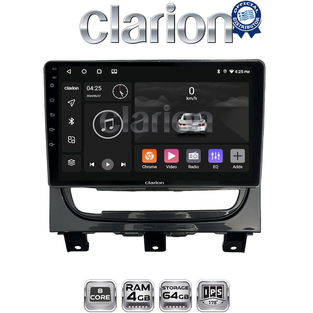 CLARION GL52257 Οθόνη OEM Multimedia Αυτοκινήτου για Fiat Strada 2012 > 2020 (CarPlay/AndroidAuto/BT/GPS/WIFI/GPRS)