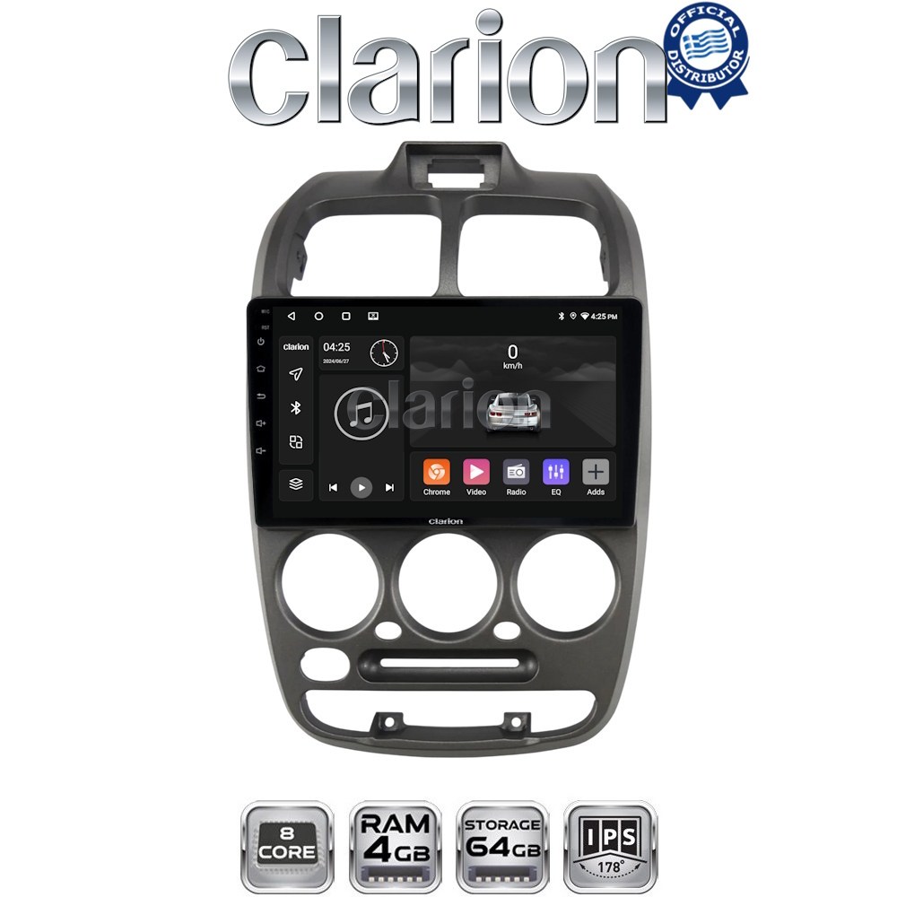 CLARION GL52267 Οθόνη OEM Multimedia Αυτοκινήτου για Hyundai Accent 1999 > 2004 (CarPlay/AndroidAuto/BT/GPS/WIFI/GPRS)