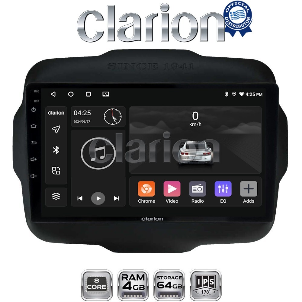 CLARION GL52273 Οθόνη OEM Multimedia Αυτοκινήτου για Jeep Grand Cherokee 2014 > (CarPlay/AndroidAuto/BT/GPS/WIFI/GPRS)