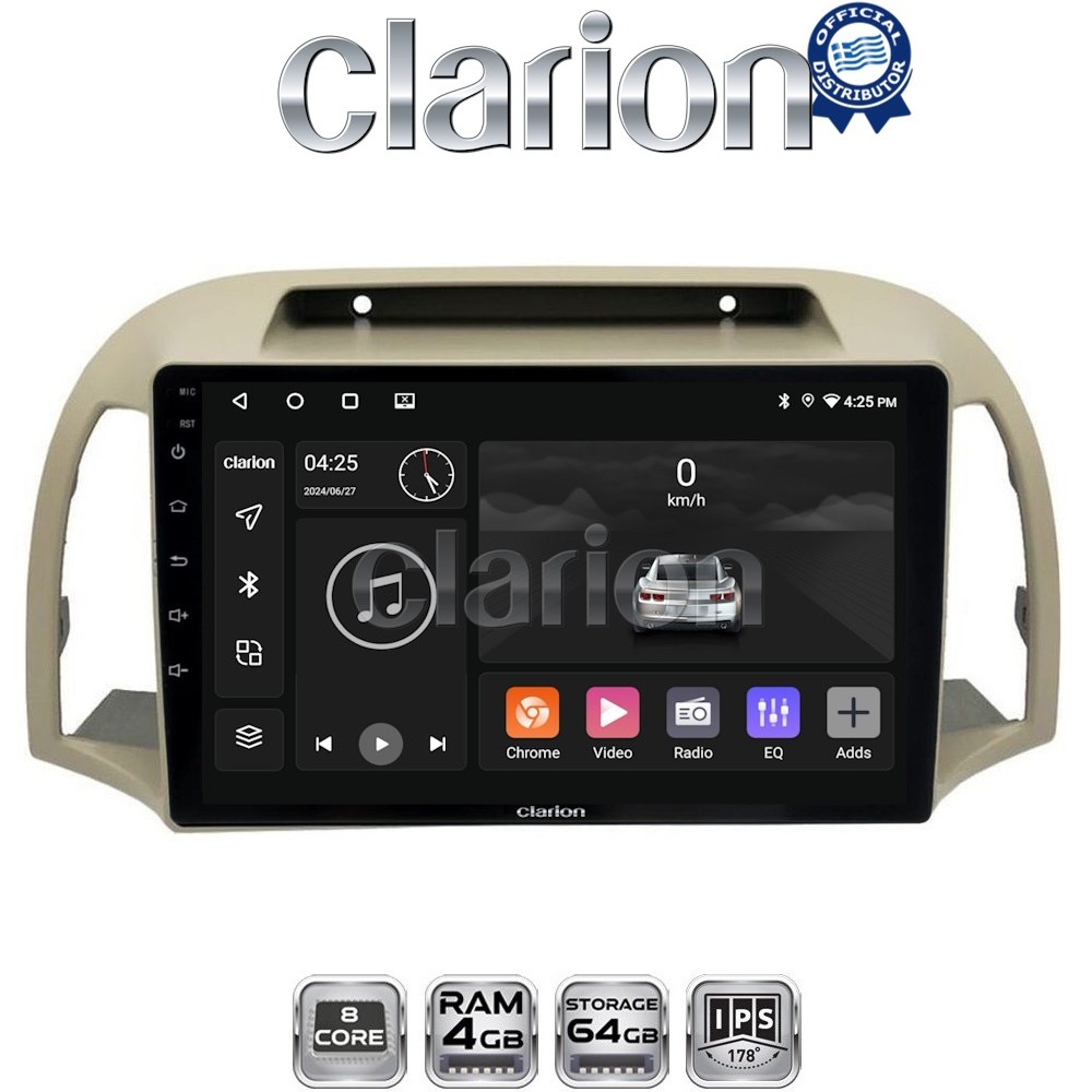 CLARION GL52300 Οθόνη OEM Multimedia Αυτοκινήτου για NISSAN MICRA 2002>2007 (CarPlay/AndroidAuto/BT/GPS/WIFI/GPRS)