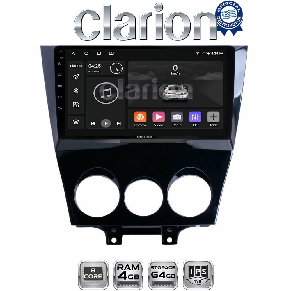 CLARION GL52301 Οθόνη OEM Multimedia Αυτοκινήτου για Mazda RX8 2001>2008 (CarPlay/AndroidAuto/BT/GPS/WIFI/GPRS)
