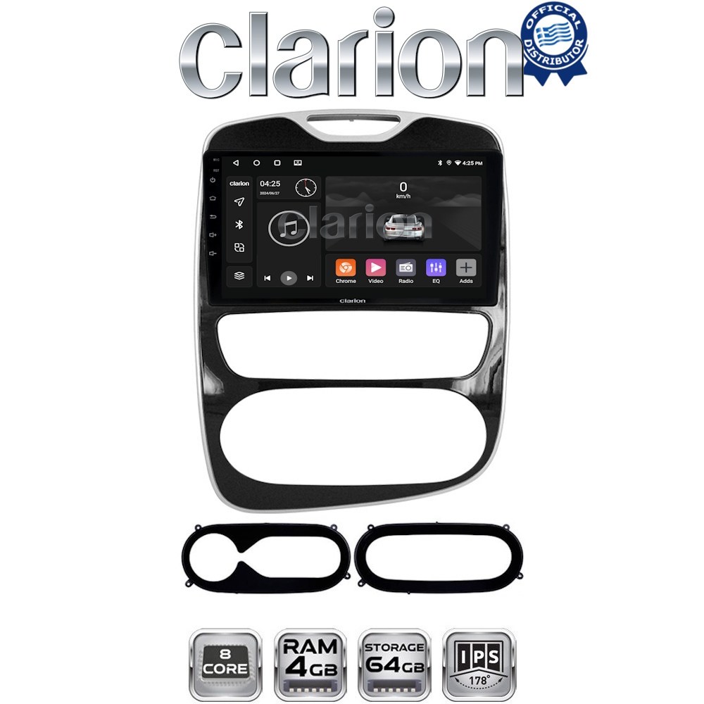 CLARION GL52321 Οθόνη OEM Multimedia Αυτοκινήτου για Renault Clio 2016-2018 (CarPlay/AndroidAuto/BT/GPS/WIFI/GPRS)