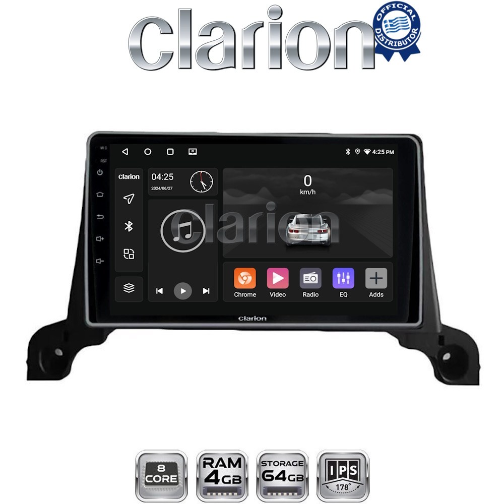 CLARION GL52324 Οθόνη OEM Multimedia Αυτοκινήτου για Peugeot 3008/5008 2016> (CarPlay/AndroidAuto/BT/GPS/WIFI/GPRS)