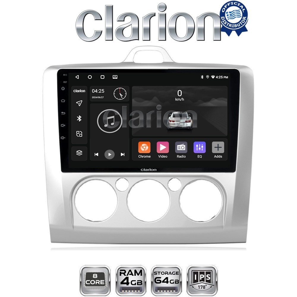 CLARION GL52329 Οθόνη OEM Multimedia Αυτοκινήτου για FORD FOCUS 2004>2012 (CarPlay/AndroidAuto/BT/GPS/WIFI/GPRS)