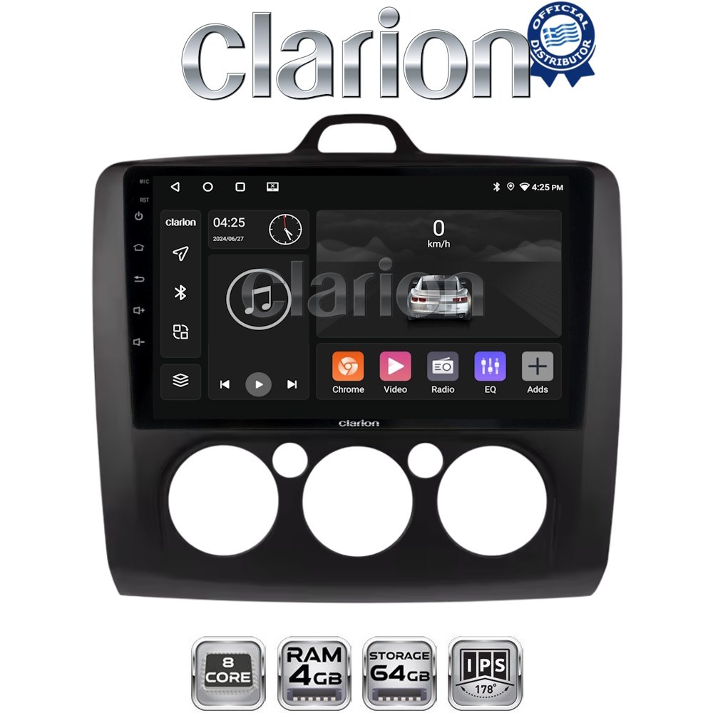 CLARION GL52329B Οθόνη OEM Multimedia Αυτοκινήτου για 9 (CarPlay/AndroidAuto/BT/GPS/WIFI)