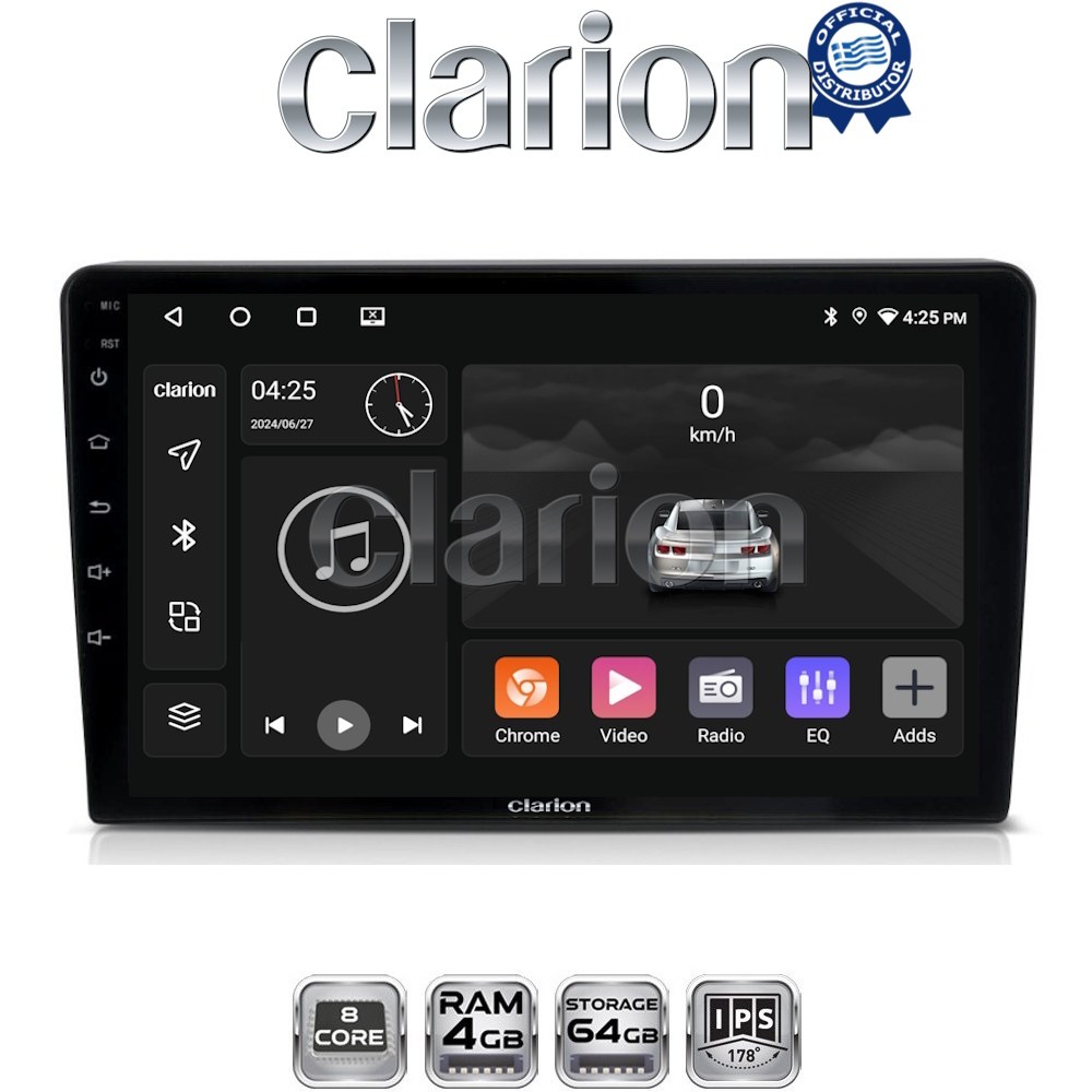 CLARION GL52332 Οθόνη OEM Multimedia Αυτοκινήτου για VW Golf4 1998 > 2004 (CarPlay/AndroidAuto/BT/GPS/WIFI/GPRS)