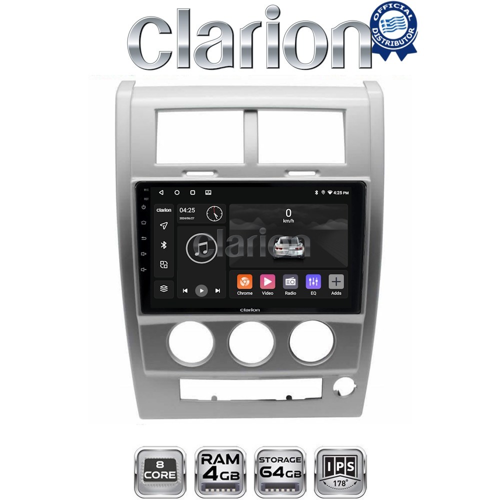 CLARION GL52334 Οθόνη OEM Multimedia Αυτοκινήτου για Jeep Cherokee KK 2008 > 2014 (CarPlay/AndroidAuto/BT/GPS/WIFI/GPRS)