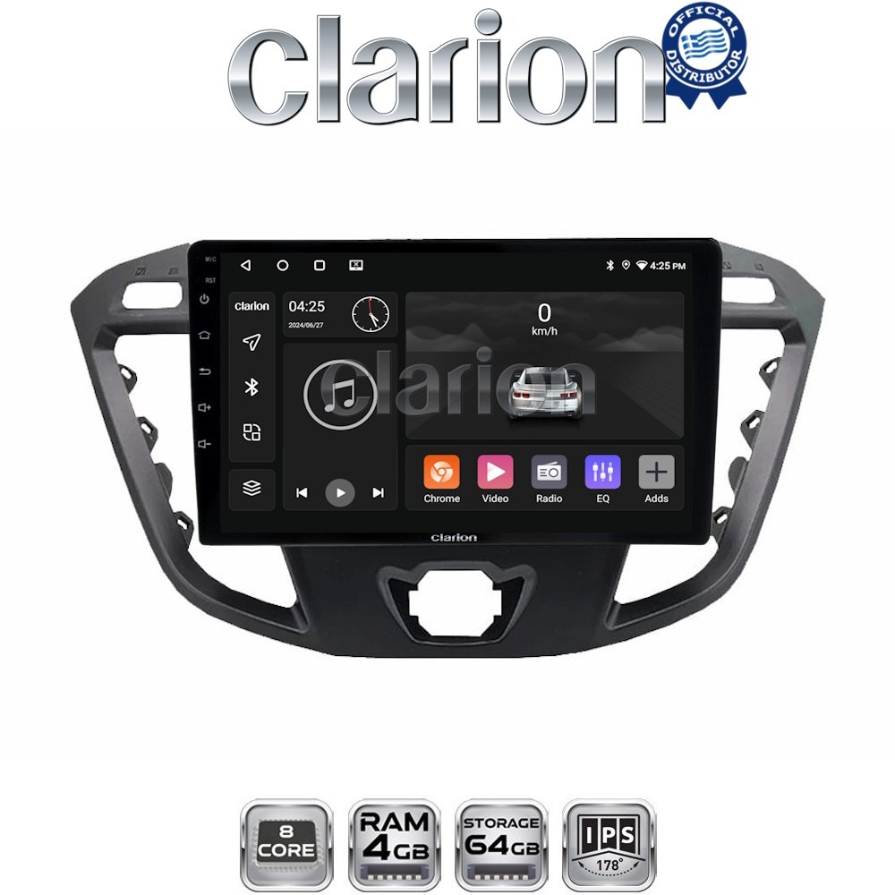 CLARION GL52366 Οθόνη OEM Multimedia Αυτοκινήτου για TRANSIT CUSTOM - TOURNEO CUSTOM 2013> (CarPlay/AndroidAuto/BT/GPS/WIFI/GPRS)