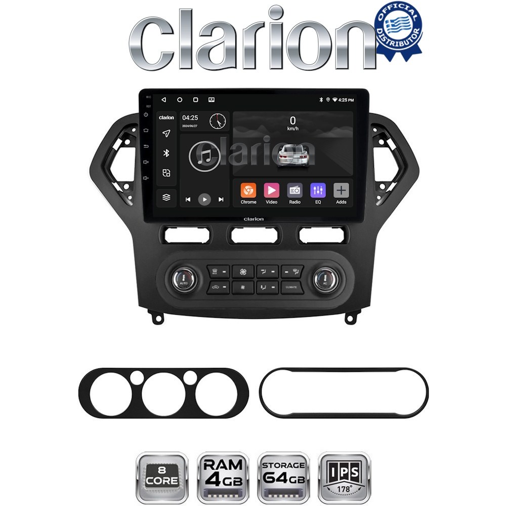 CLARION GL52367B Οθόνη OEM Multimedia Αυτοκινήτου για FORD MONDEO 2007 > 2010 (CarPlay/AndroidAuto/BT/GPS/WIFI/GPRS)
