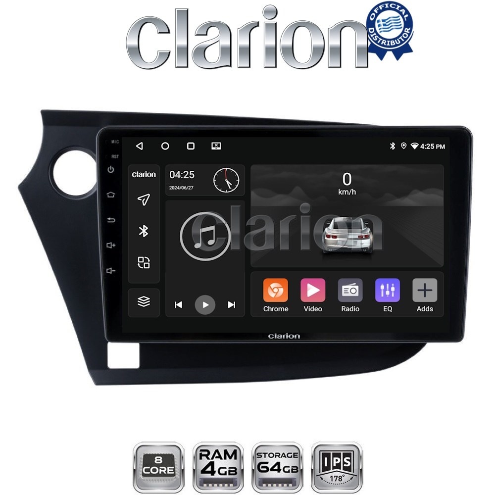 CLARION GL52381 Οθόνη OEM Multimedia Αυτοκινήτου για HONDA INSIGHT 2009>2014 (CarPlay/AndroidAuto/BT/GPS/WIFI/GPRS)