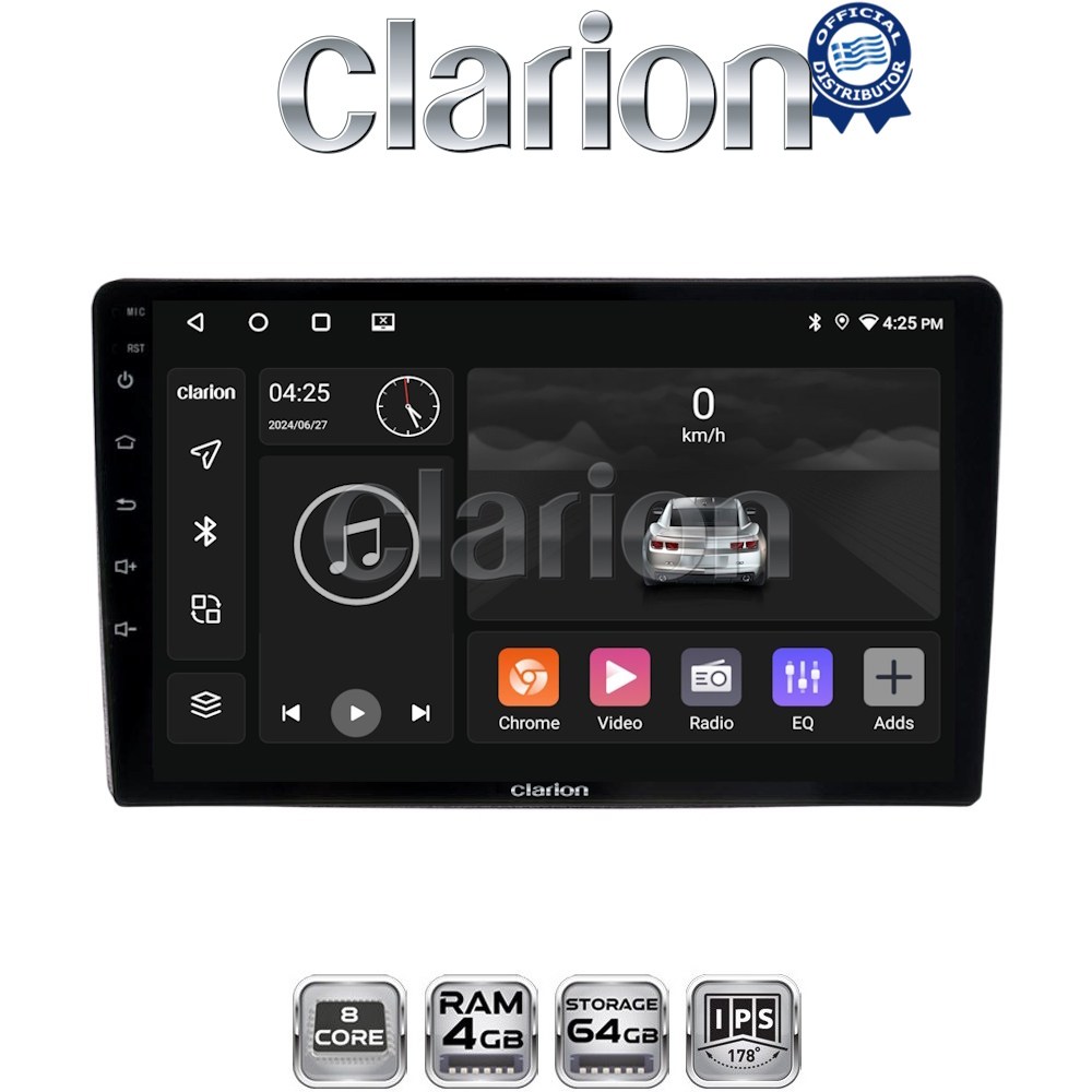 CLARION GL52402UP Οθόνη OEM Multimedia Αυτοκινήτου για Toyota Yaris 1999 > 2005 (CarPlay/AndroidAuto/BT/GPS/WIFI/GPRS)