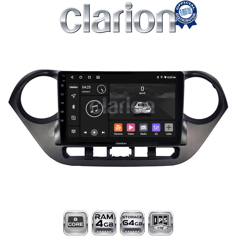 CLARION GL52406 Οθόνη OEM Multimedia Αυτοκινήτου για Hyundai i10 2014> (CarPlay/AndroidAuto/BT/GPS/WIFI/GPRS)