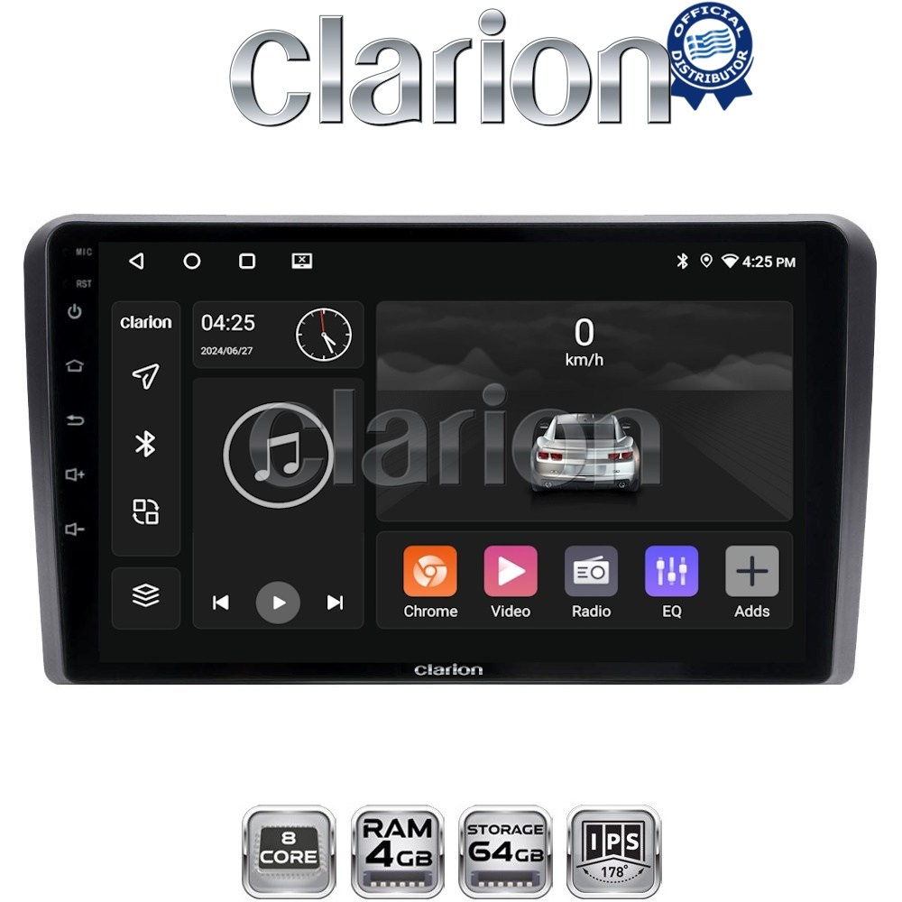 CLARION GL52407 Οθόνη OEM Multimedia Αυτοκινήτου για Ηyundai Η1 2006> (CarPlay/AndroidAuto/BT/GPS/WIFI/GPRS)