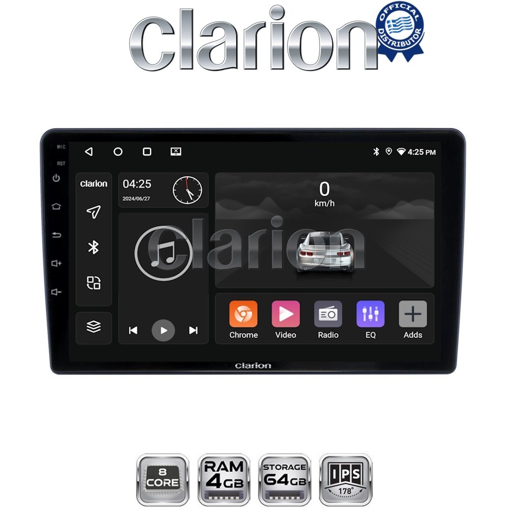 CLARION GL52409 Οθόνη OEM Multimedia Αυτοκινήτου για Hyundai H1 2010 > 2018 (CarPlay/AndroidAuto/BT/GPS/WIFI/GPRS)