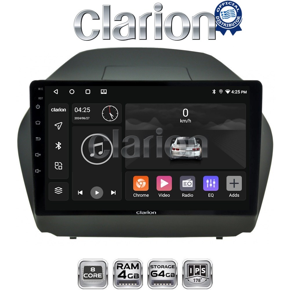 CLARION GL52414 Οθόνη OEM Multimedia Αυτοκινήτου για HYUNDAI IX35 2009>2015  (CarPlay/AndroidAuto/BT/GPS/WIFI/GPRS)