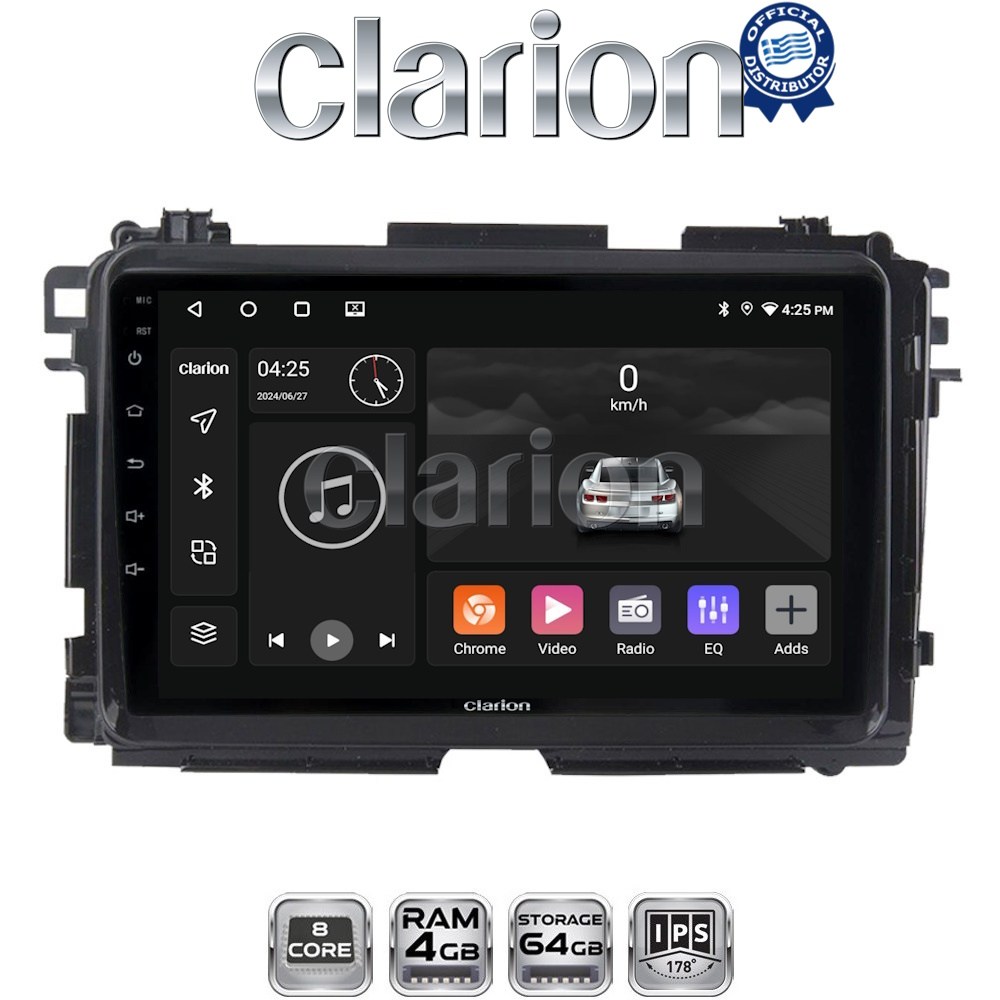 CLARION GL52422 Οθόνη OEM Multimedia Αυτοκινήτου για HONDA HRV 2015> (CarPlay/AndroidAuto/BT/GPS/WIFI/GPRS)