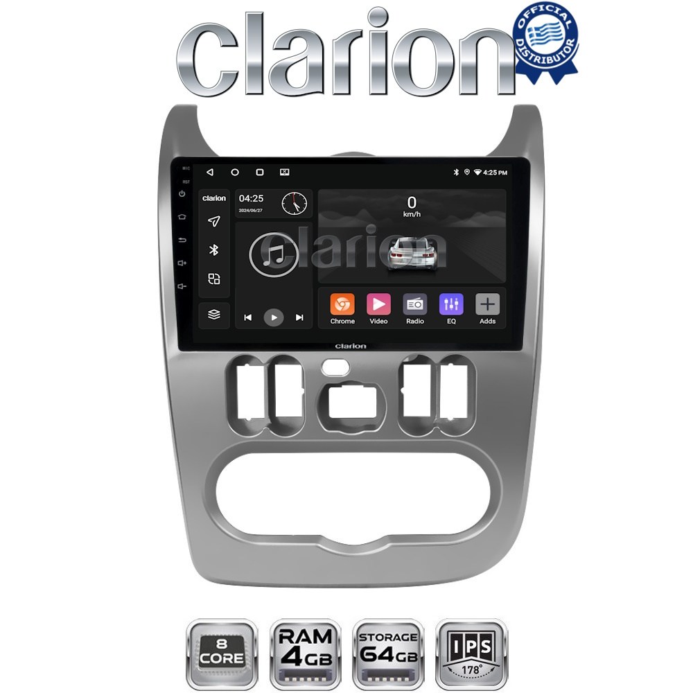 CLARION GL52432 Οθόνη OEM Multimedia Αυτοκινήτου για DACIA DUSTER 2006>2012  (CarPlay/AndroidAuto/BT/GPS/WIFI/GPRS)