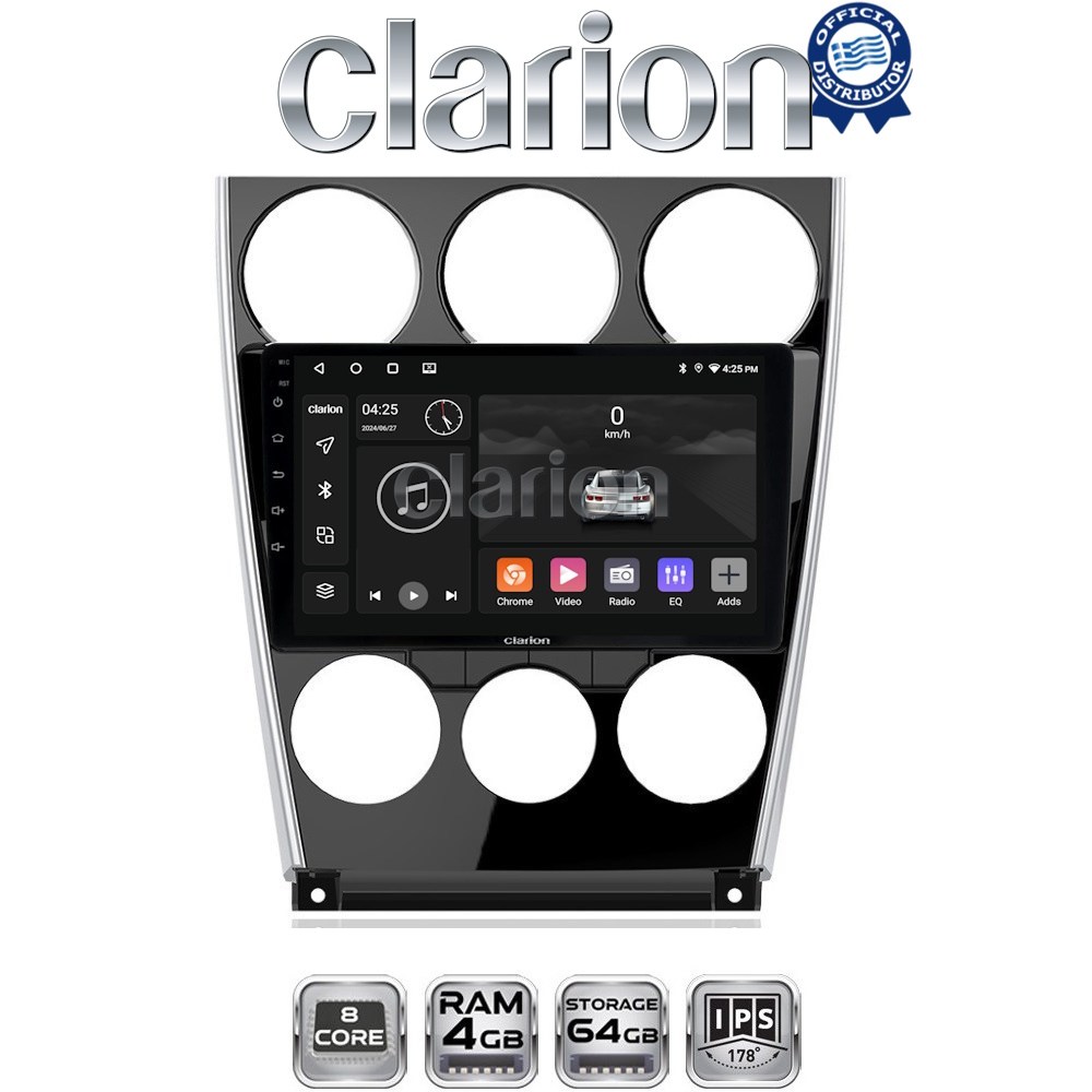 CLARION GL52436 Οθόνη OEM Multimedia Αυτοκινήτου για MAZDA 6 facelift 2005>2008  (CarPlay/AndroidAuto/BT/GPS/WIFI/GPRS)