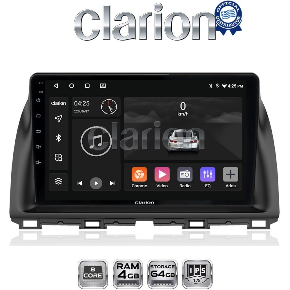 CLARION GL52438 Οθόνη OEM Multimedia Αυτοκινήτου για MAZDA CX5 2013>2017  (CarPlay/AndroidAuto/BT/GPS/WIFI/GPRS)