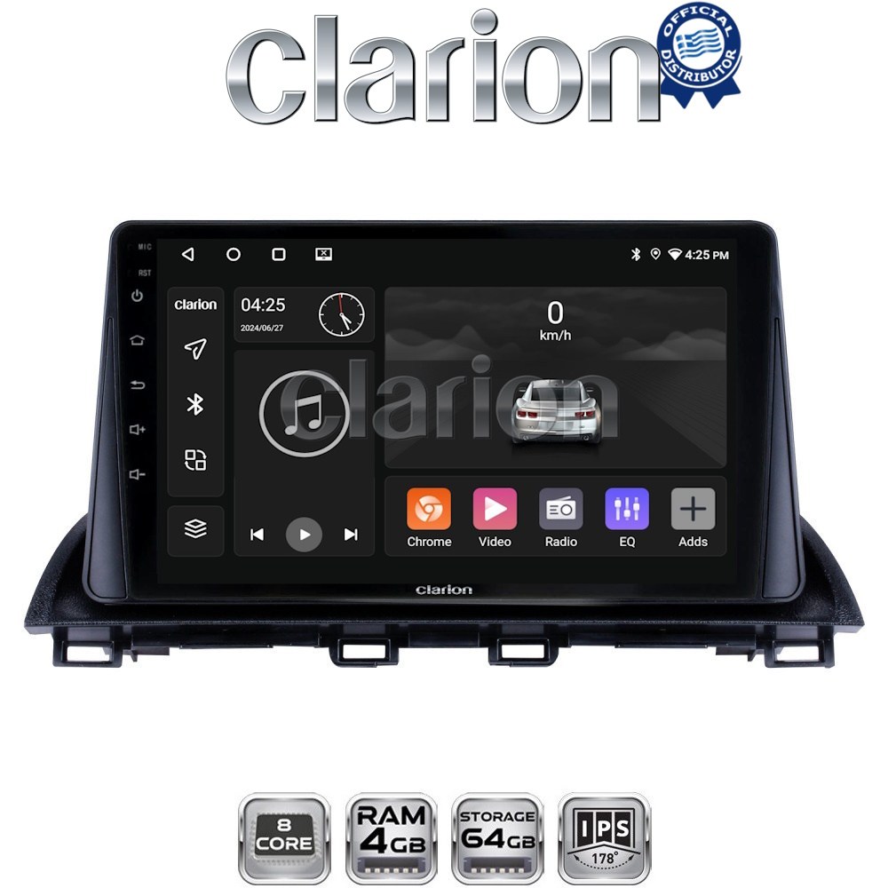 CLARION GL52441 Οθόνη OEM Multimedia Αυτοκινήτου για Mazda CX4 2014 > (CarPlay/AndroidAuto/BT/GPS/WIFI/GPRS)
