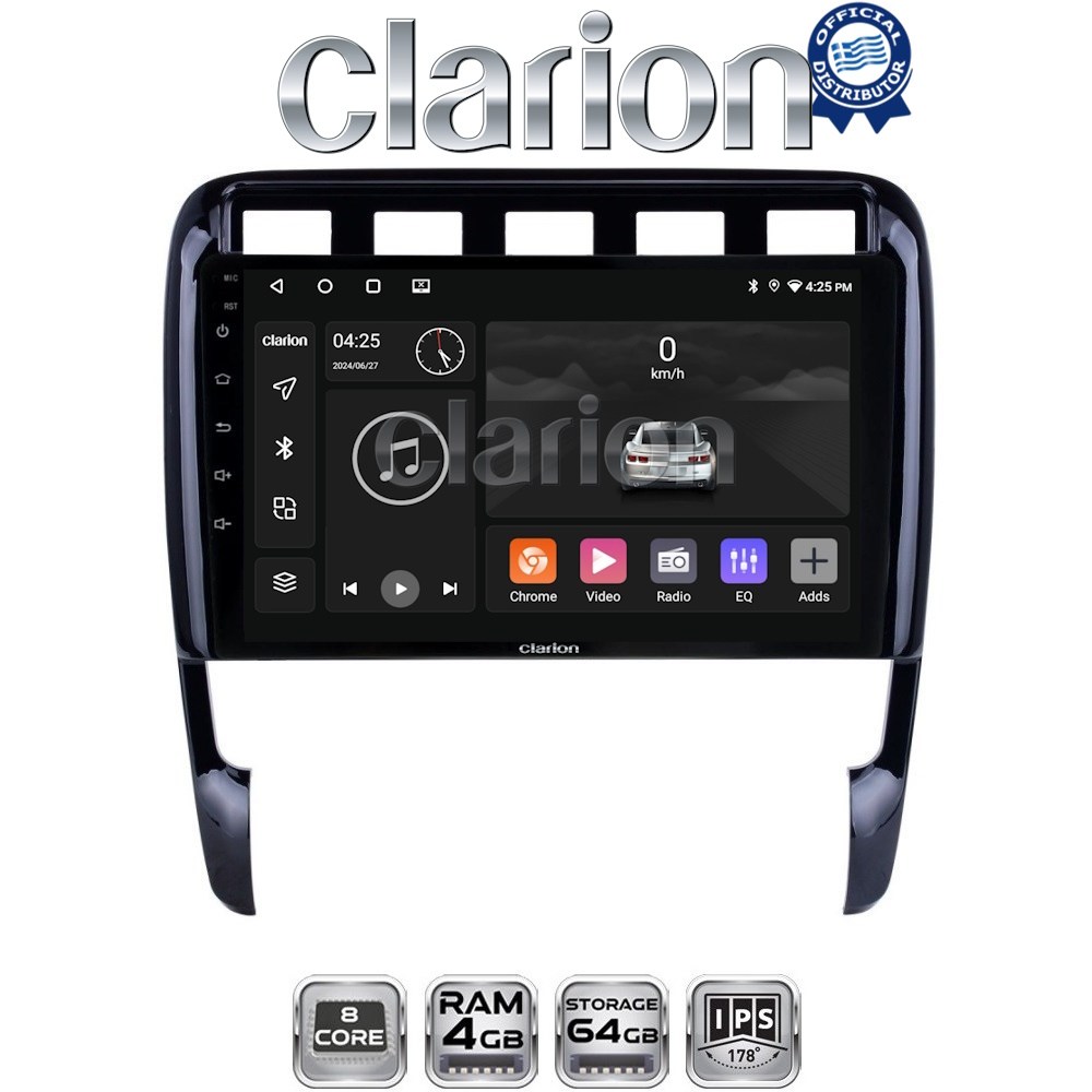 CLARION GL52443 Οθόνη OEM Multimedia Αυτοκινήτου για PORSCHE CAYENNE 2002>2011 (CarPlay/AndroidAuto/BT/GPS/WIFI/GPRS)
