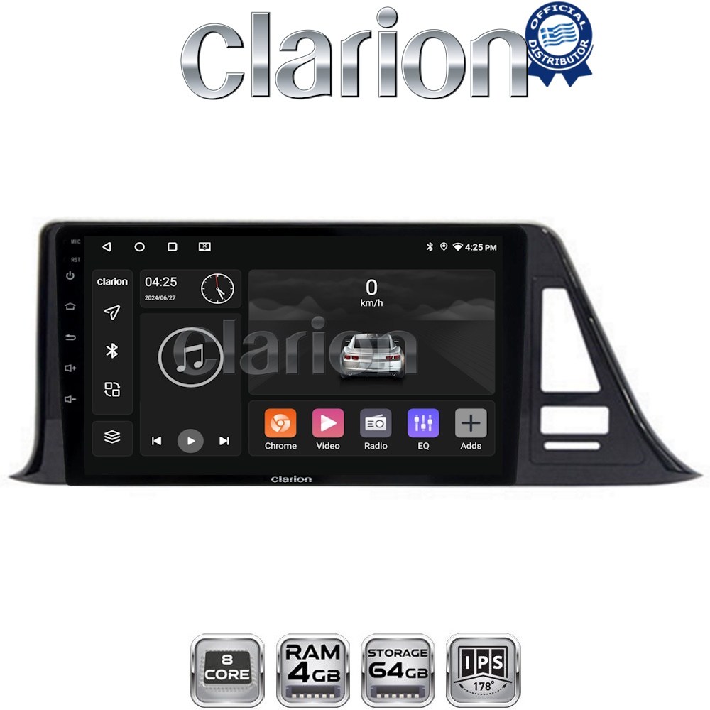CLARION GL52445 Οθόνη OEM Multimedia Αυτοκινήτου για Toyota CH-R 2017 > (CarPlay/AndroidAuto/BT/GPS/WIFI/GPRS)