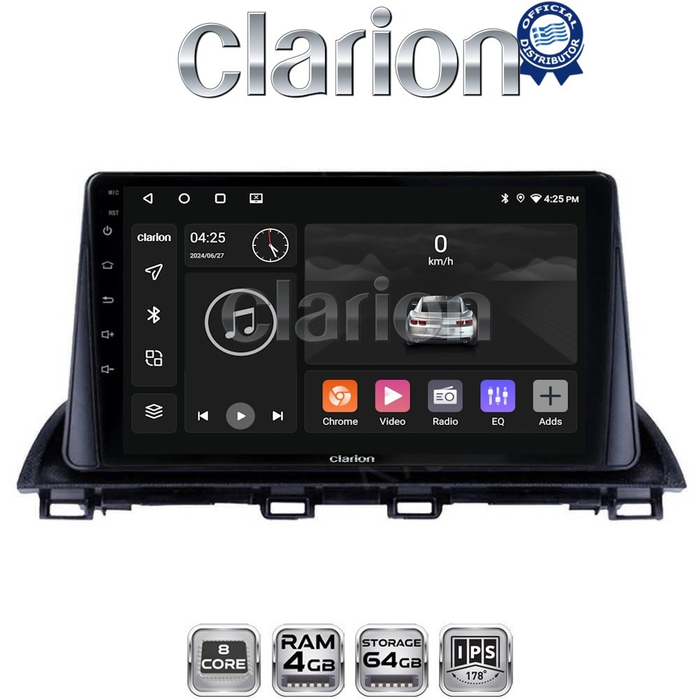 CLARION GL52461 Οθόνη OEM Multimedia Αυτοκινήτου για Mazda 3 2014 >  (CarPlay/AndroidAuto/BT/GPS/WIFI/GPRS)