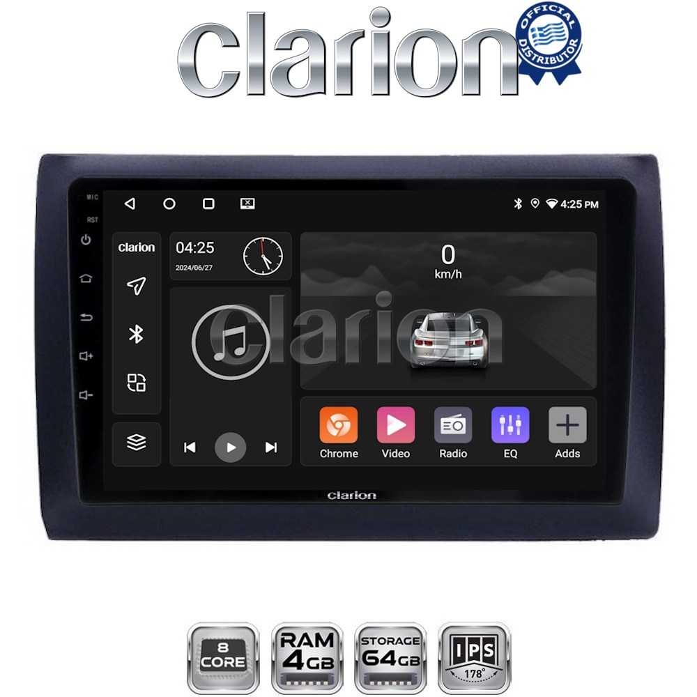 CLARION GL52466 Οθόνη OEM Multimedia Αυτοκινήτου για Fiat Stilo 2001 > 2007 (CarPlay/AndroidAuto/BT/GPS/WIFI/GPRS)