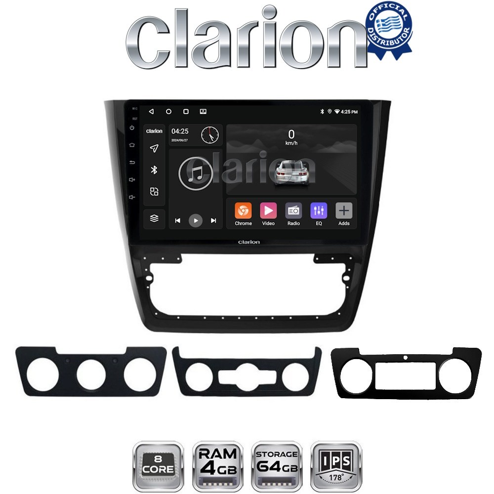CLARION GL52482 Οθόνη OEM Multimedia Αυτοκινήτου για SKODA  YETI 2014> (CarPlay/AndroidAuto/BT/GPS/WIFI/GPRS)