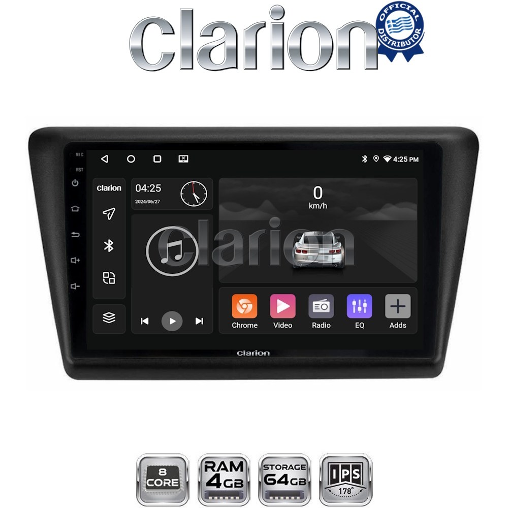 CLARION GL52487 Οθόνη OEM Multimedia Αυτοκινήτου για Skoda Rapid 2013-2017 (CarPlay/AndroidAuto/BT/GPS/WIFI/GPRS)